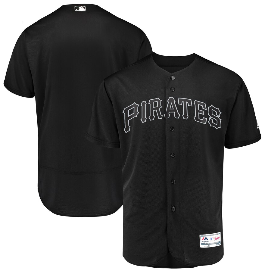 Men's Pittsburgh Pirates Majestic Black 2019 Players' Weekend Team Stitched MLB Jersey
